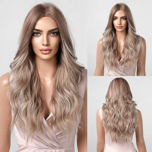 SALE Balayage pruik lang golvend haar zonder pony model Malta