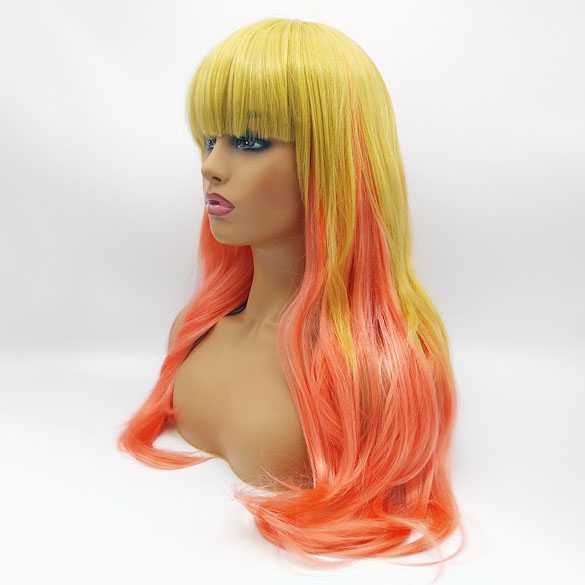 Duo color pruik lang haar Spicy Sweet (sample verkoop)
