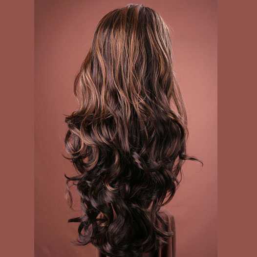 Pruik lang krullend haar model Broadway kleur P4/27