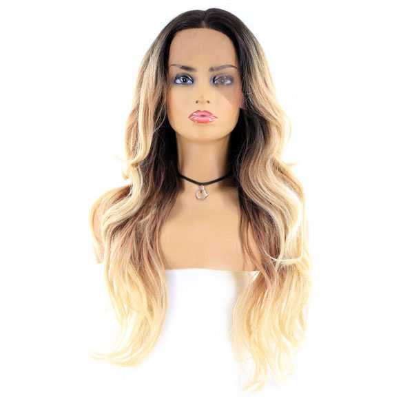 Swiss lace pruik lang haar met grove slagen model Claudia kleur R3437