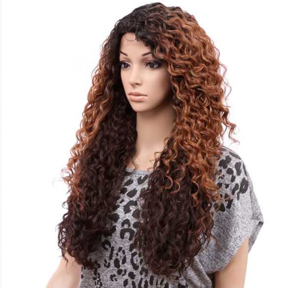 Lace pruik lang haar met volle krullen Kitron OP27