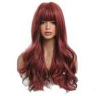 Pruik lang haar met grove slagen mahonie roodmix model Desla Pruik lang haar met grove slagen mahonie roodmix model Desla
