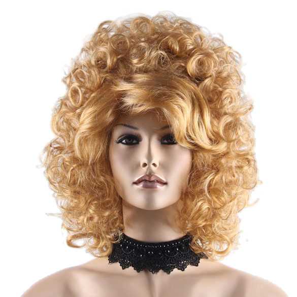 Diva / Drag Queen pruik groot volume goudblond