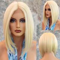 AANBIEDING Lace front pruik schuin bob model Libby kleur 613 lichtblond