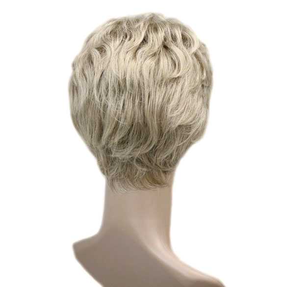 Moderne pruik kort krullend haar blondmix 15BT613