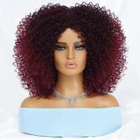 Pruik afro kleine spiraalkrullen schouderlang model 1037 kleur T1B-BUG
