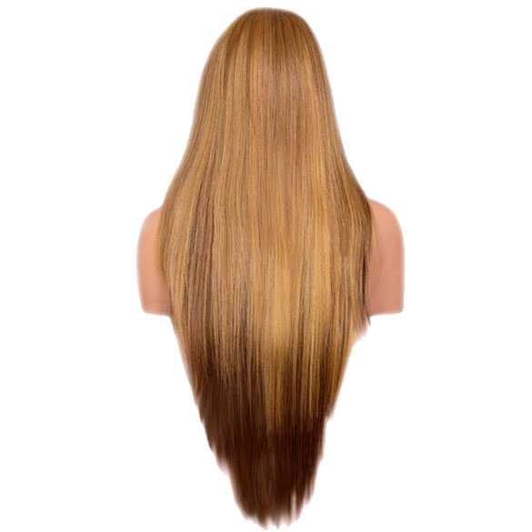 Lace pruik superlang steil haar model Yumi kleur DX3147