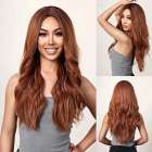 Pruik lang haar koper rood zonder pony model 9007