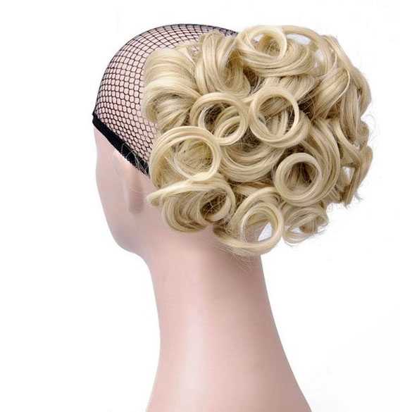 AANBIEDING : Chignon elastisch haarstukje / vlinderkam kleur 24H613