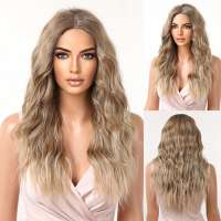 Swiss lace pruik lang haar blondmix met slagen Nina