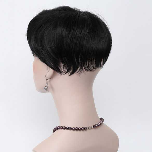 AANBIEDING : Haartopper met clips zwart kleur 1