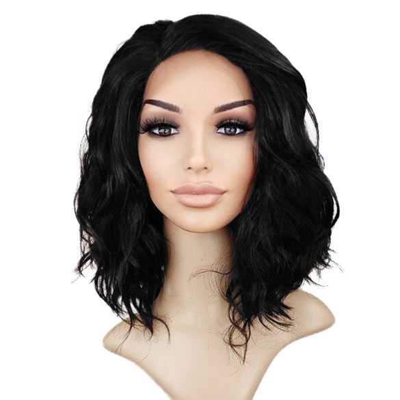 Lace pruik schouderlang haar zonder pony model Hazel kleur 1b