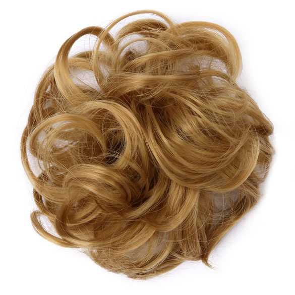 Haar scrunchie met elastiek roodblond kleur J26