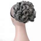 Chignon elastisch haarstukje / vlinderkam kleur grijs