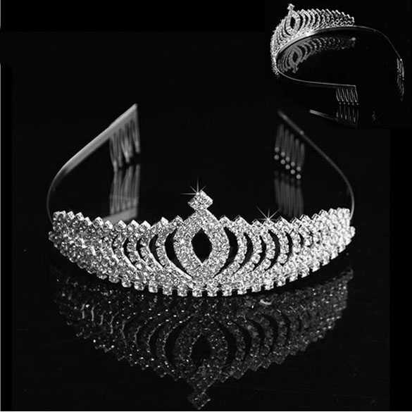 Prinsessen kroontje / tiara met diamanten (B-KEUZE!)