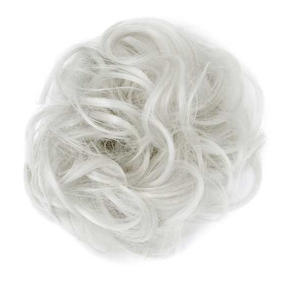 Haar scrunchie met elastiek lichtgrijs