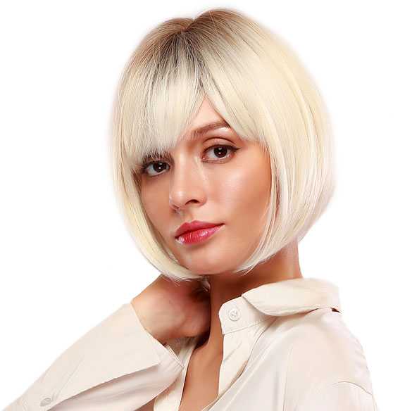 Pruik kort page kapsel lichtblond mix in lagen model 171