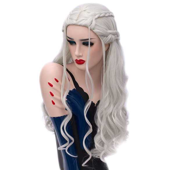 Game of Thrones pruik witgrijs Princess Daenerys Targaryen