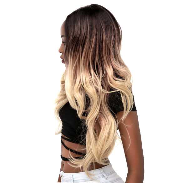 Lace pruik lang haar met grove slagen in laagjes model Sheyla kleur R3437