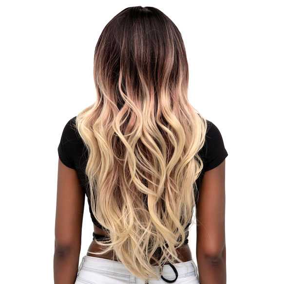 Lace pruik lang haar met grove slagen in laagjes model Sheyla kleur R3437