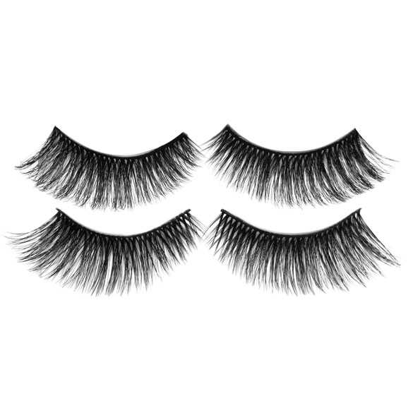 Valse wimpers set van 2 paar per doosje model Desire incl. lijm