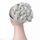 Chignon elastisch haarstukje / vlinderkam kleur zilver witgrijs