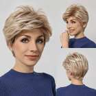 Pruik kort haar blondmix in laagjes model Nikkie