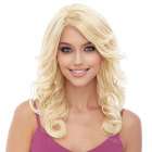 Pruik lang haar lichtblond met krullen model BLISS