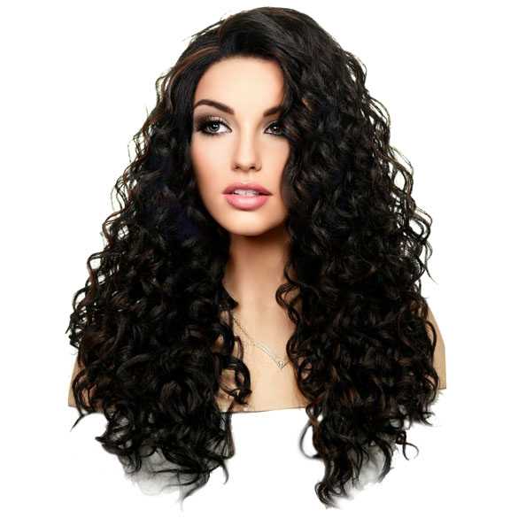SALE Lace front pruik met krullen Shania kleur FS1B-30