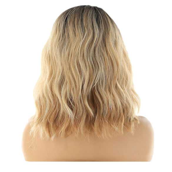 Lace pruik halflang haar met slagen model Venice