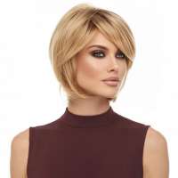 Moderne pruik vlot kort model honing blond haar model Raquel
