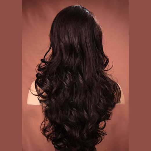 Pruik mix met echt haar model Noelle kleur 4