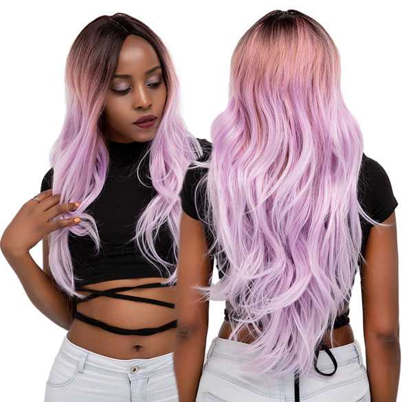 Lace pruik lang haar met grove slagen in laagjes model Sheyla kleur R3472
