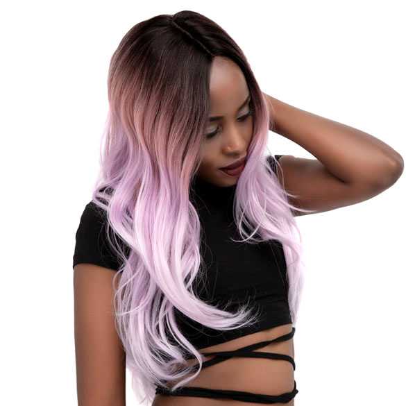 Lace pruik lang haar met grove slagen in laagjes model Sheyla kleur R3472