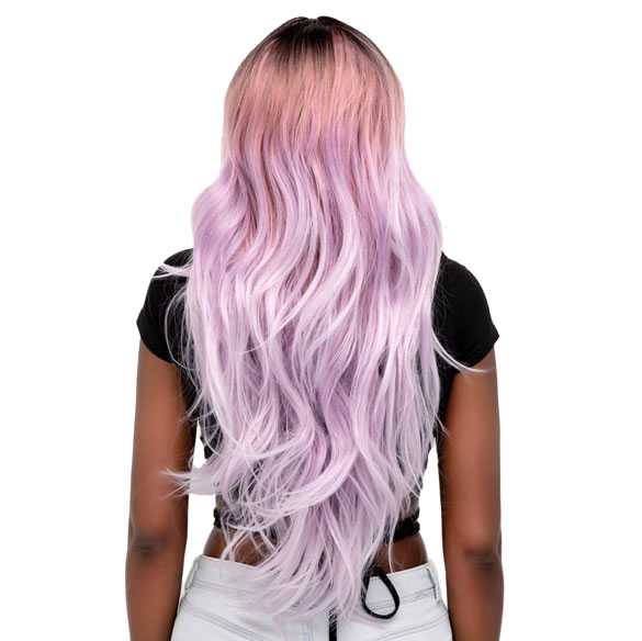 Lace pruik lang haar met grove slagen in laagjes model Sheyla kleur R3472