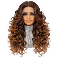 Luxe lace front pruik lang haar zachte krullen Calla T33-27