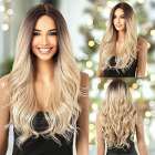 Swiss lace pruik lang blond haar zonder pony model Riley Swiss lace pruik lang blond haar zonder pony model Riley