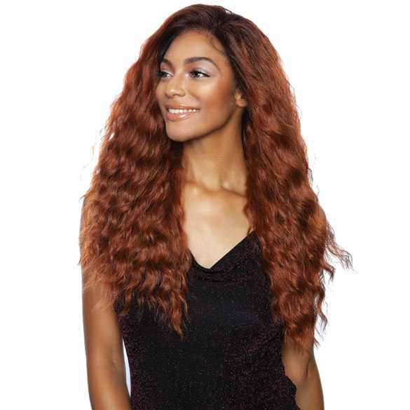 Brown Sugar lace pruik mix met echt haar model Acadia
