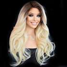 4x4 Lace front pruik lang lichtblond haar Cameron TT4-613