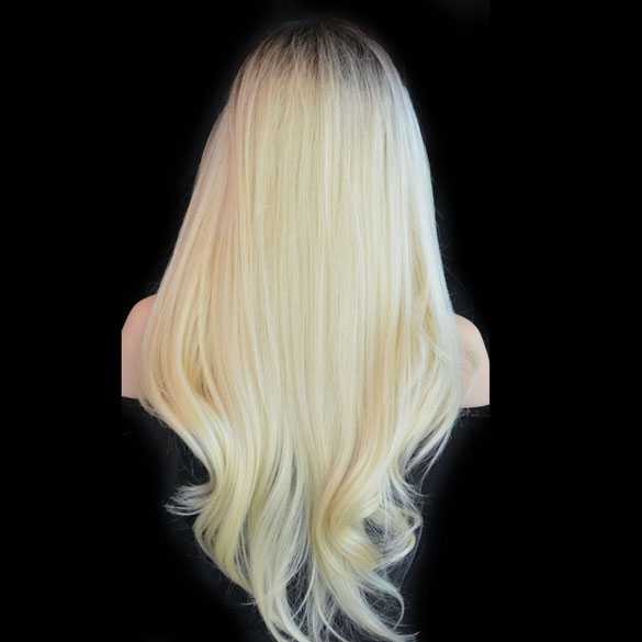 4x4 Lace front pruik lang lichtblond haar Cameron TT4-613