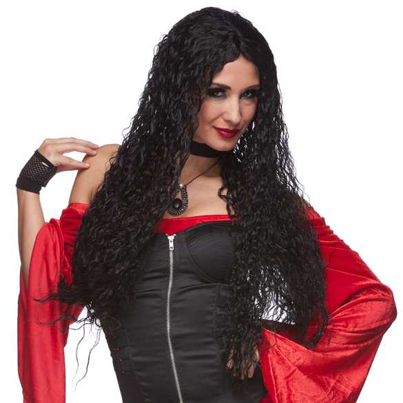 SALE : Heksen Halloween pruik lang haar + GRATIS haarnetje