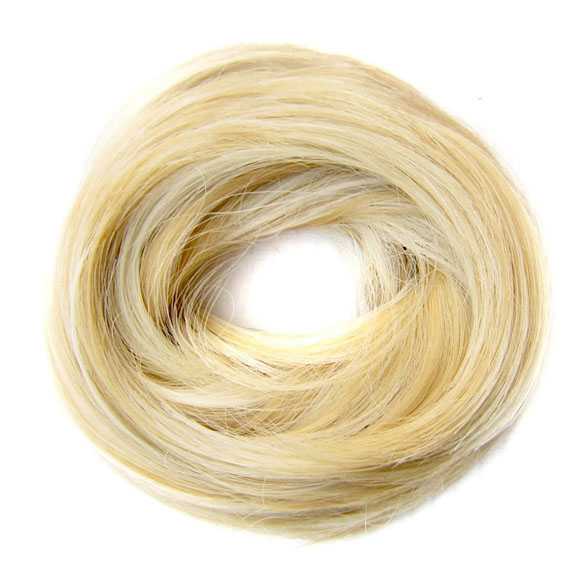 Haar scrunchie steil met elastiek blondmix kleur 22H613