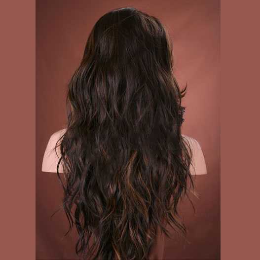 Pruik bruinmix lang haar model Cala kleur FS6/27