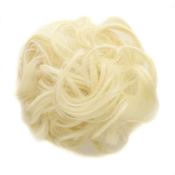 Haar scrunchie met elastiek lichtblond kleur 613