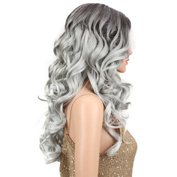 Lace front pruik lang haar met krullen model Margaret