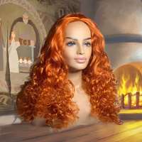 Disney prinses Merida pruik rood krullend haar