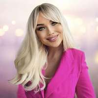 Pruik lang lichtblond haar met grove slag model 335