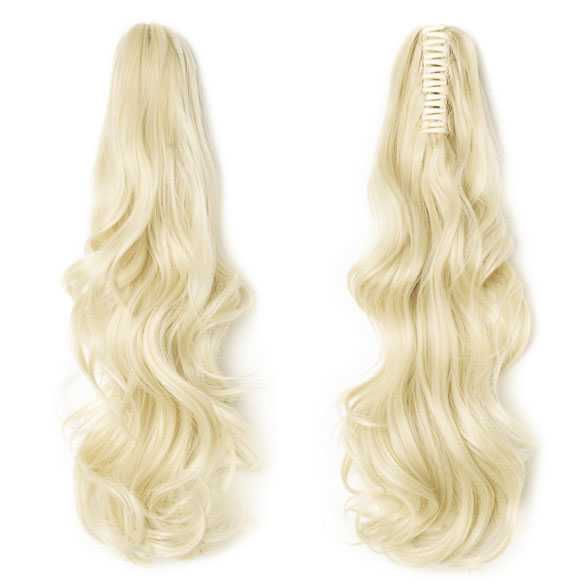 Mooie paardenstaart met klem lichtblond
