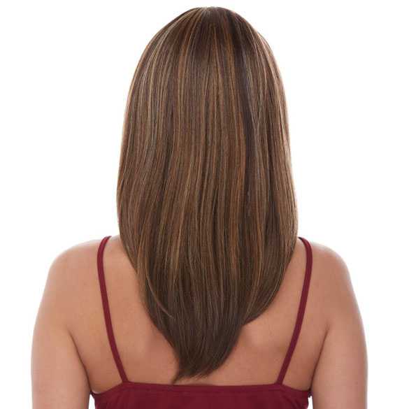 Pruik schouderlengte steil haar Lollipop kleur FS8-27-613