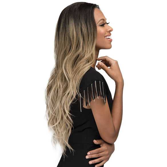 Bobbi Boss swiss lace front pruik met lang haar in blondmix model Eris